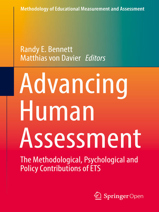 Title details for Advancing Human Assessment by Randy E. Bennett - Available